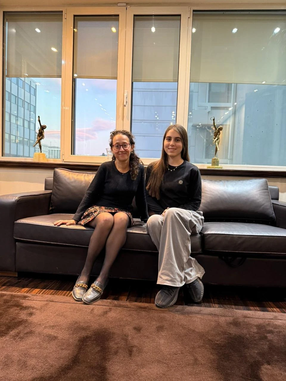 Us sitting at miss Boghossians traditional Armenian restaurant